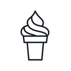 Ice cream icon. Food and drinks isolated line icons