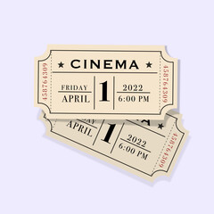 Ticket for cinema. 