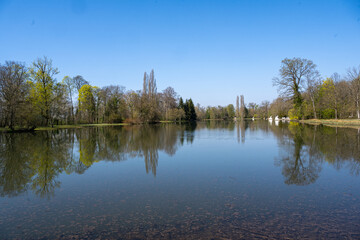 Castle gardens from Schwetzingen castle, 18th century, Schwetzingen, Baden-Wuerttemberg, Germany, Europe