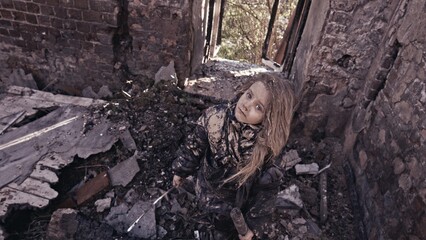 Children without a home, apocalypse, war
