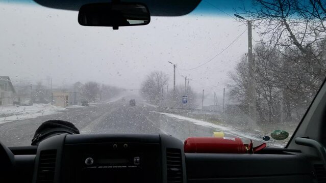car in snow