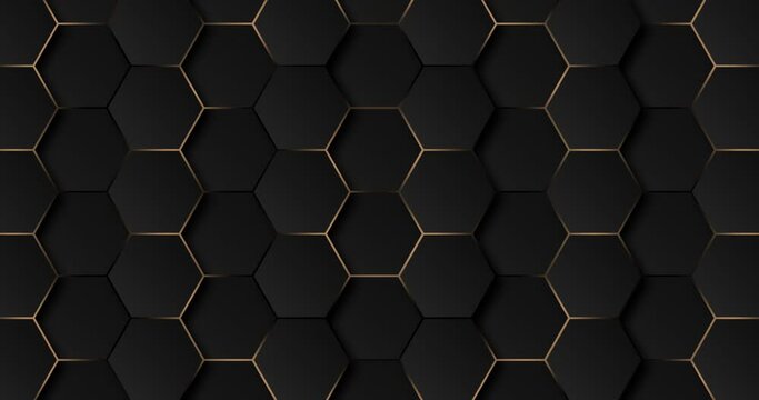 4k Abstract luxury black grey gradient backgrounds with golden metallic striped grid. Geometric graphic motion animation. Seamless looped dark backdrop. Simple elegant universal minimal 3d sale BG