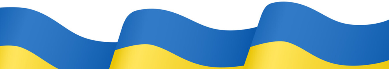 Ukraine flag wave  isolated  on png or transparent background, Symbol Ukraine,template for banner,card,advertising ,promote and business matching country poster, vector illustration