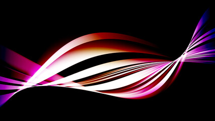 Abstract red and pink wave curve line and lights with bokeh elegant overlay background. Dust sparks background.