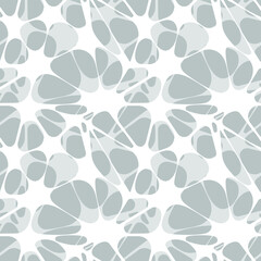 Neural network seamless pattern. Bionics grey background