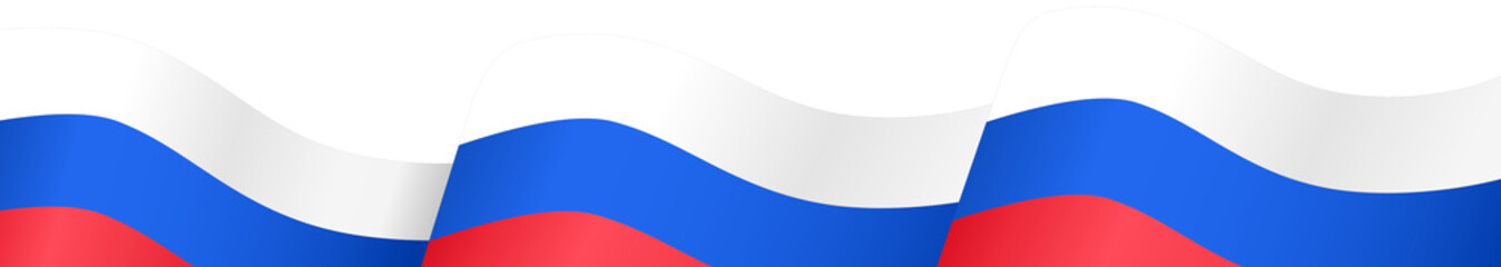 Russia flag wave  isolated  on png or transparent background,Symbol Russia,template for banner,card,advertising ,promote,and business matching country poster, vector illustration