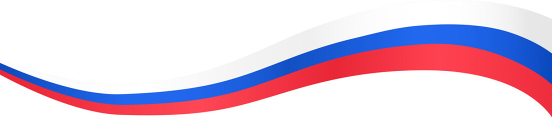 Russia flag wave  isolated  on png or transparent background,Symbol Russia,template for banner,card,advertising ,promote,and business matching country poster, vector illustration