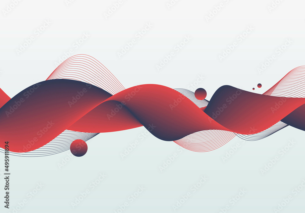 Aufkleber abstract futuristic stripe line pattern wavy tech template.