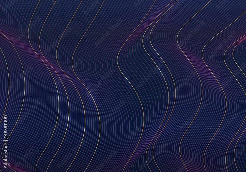 Poster abstract lines pattern design wavy tech template.