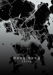 Hong Kong China City Map