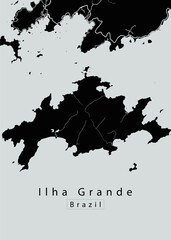 Ilha Grande Brazil Island Map