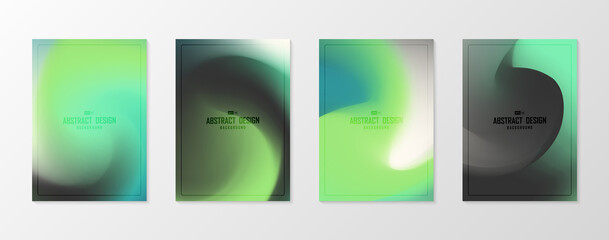 Abstract gradient template set A4 cover letter design.