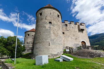 Fototapeta na wymiar The medieval castle of Castelbello in the Venosta valley. Castelbello-Ciardes, Bolzano province, Trentino Alto-Adige, Italy, Europe.