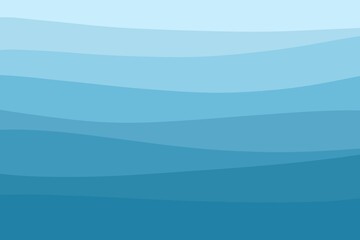 Illustration Wallpaper abstract image of Blue Ocean Sea Sky shade theme in waves shape top view landscape