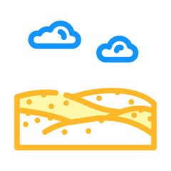 sahara desert color icon vector. sahara desert sign. isolated symbol illustration