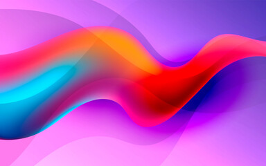 Abstract purple and pink color wave banner