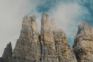 mountain in the fog