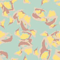 Fototapeta na wymiar UFO camouflage of various shades of yellow, blue and brown colors