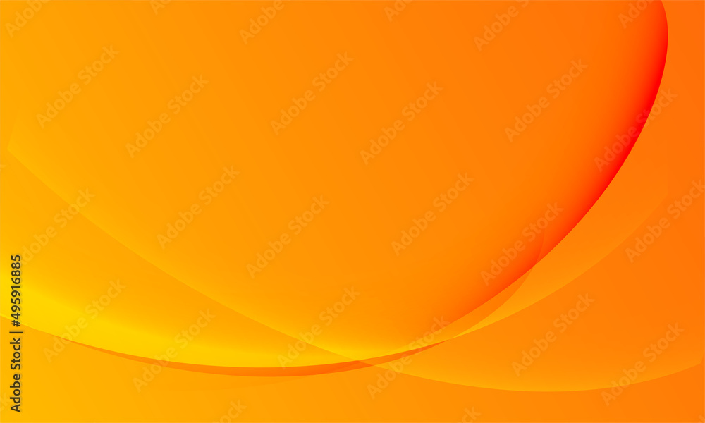 Wall mural smooth orange wave abstract background. abstract gradient orange background vector.