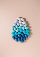 easter minimalistic background with copy space