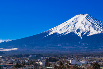 富士山　冬景