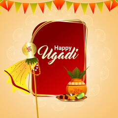 Happy ugadi celebration card