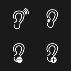 Icon loss of hearing. Hearing impairment, is a partial or total inability to hear