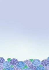 紫陽花の背景イラスト　縦