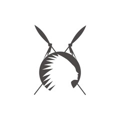 Indian Chief Vector Logo Icon Template