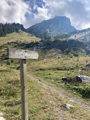 sign in the mountains