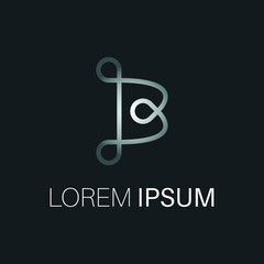 Letter B logo stroke