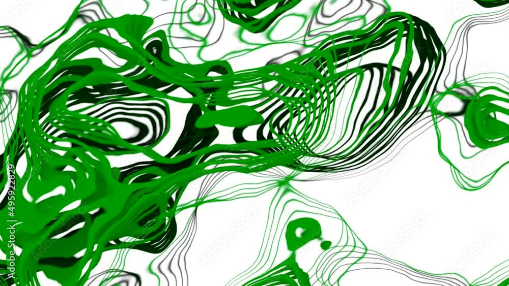 Poster white background.design.green and pink blots in abstraction creating bright patterns rotate from sid