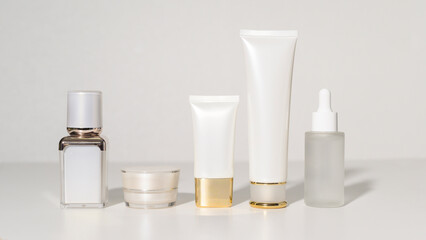 moisturizing cream bottle over white background studio, packing and skincare beauty concept