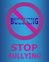 Social problems among people. Stop bullying and discrimination concept, vector sign