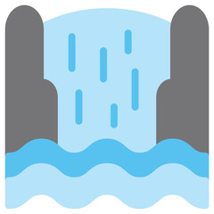 Waterfall Icon Illustration