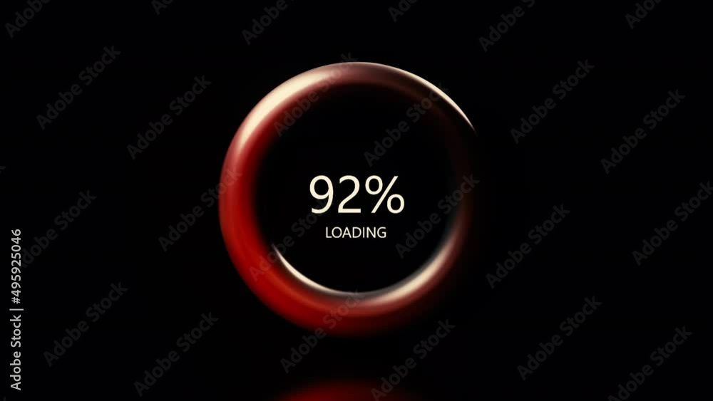 Poster abstract digital circle with changing numbers from 100 to 0. motion. ring shaped indicator on a blac