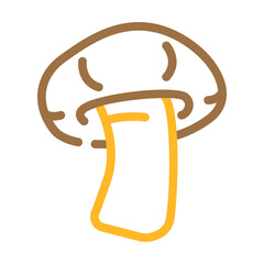 shitake mushroom color icon vector. shitake mushroom sign. isolated symbol illustration