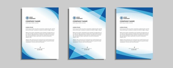 Obraz premium modern corporate letterhead template design