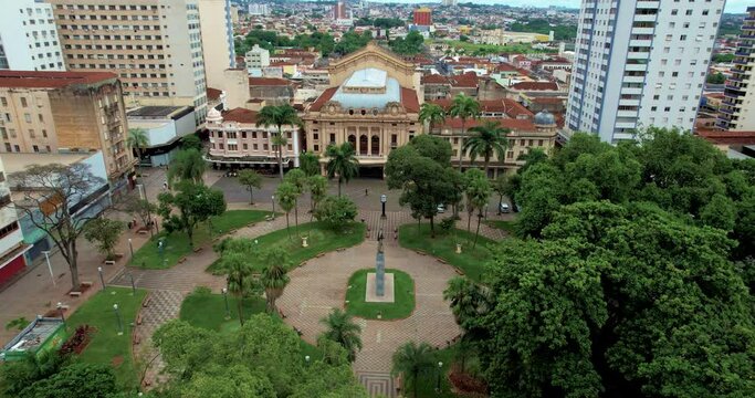 Ribeir&atilde;o Preto, S&atilde;o Paulo Brazil - Circa March, 2022: The Theatro Pedro II is a large theater located in the city of Ribeir&atilde;o Preto, state of S&atilde;o Paulo, first class for symphonic music and opera.