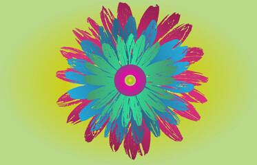 beautiful flower in full bloom, vector spring and summer background