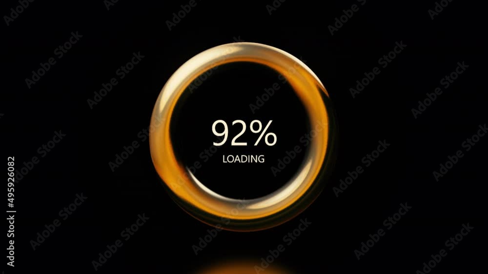 Poster abstract digital circle with changing numbers from 100 to 0. motion. ring shaped indicator on a blac