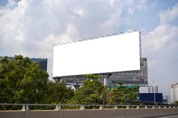 Blank billboards for outdoor advertising posters or blank billboards in daytime for advertising.