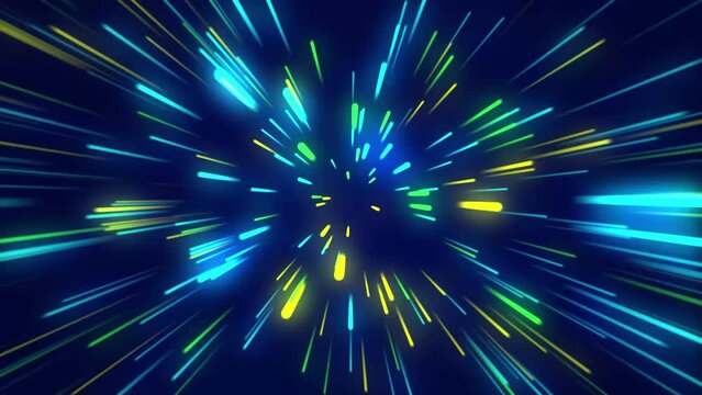 abstract background. colored neon lines zoom
