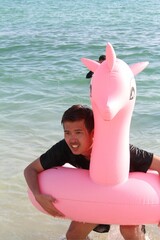 Going to the beach on a summer vacation in Pattaya