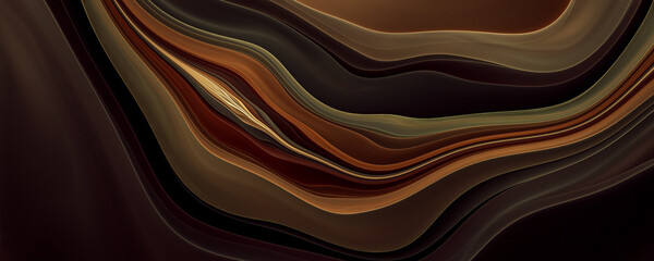 Wavy abstract brown line background