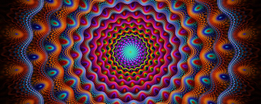 Fototapeta Abstract colorful mandala circle background