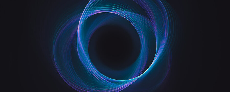 Abstract blue spirograph line background