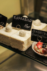 raffaello coconut pie with white candy