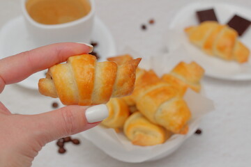 breakfast with croissant
