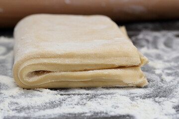 puff pastry on the table